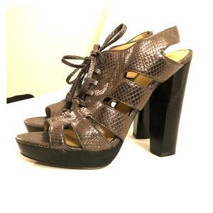 Coach snake skin heels